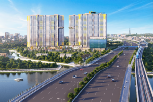 Phối cảnh mặt tiền dự án Bcons NewSky QL13