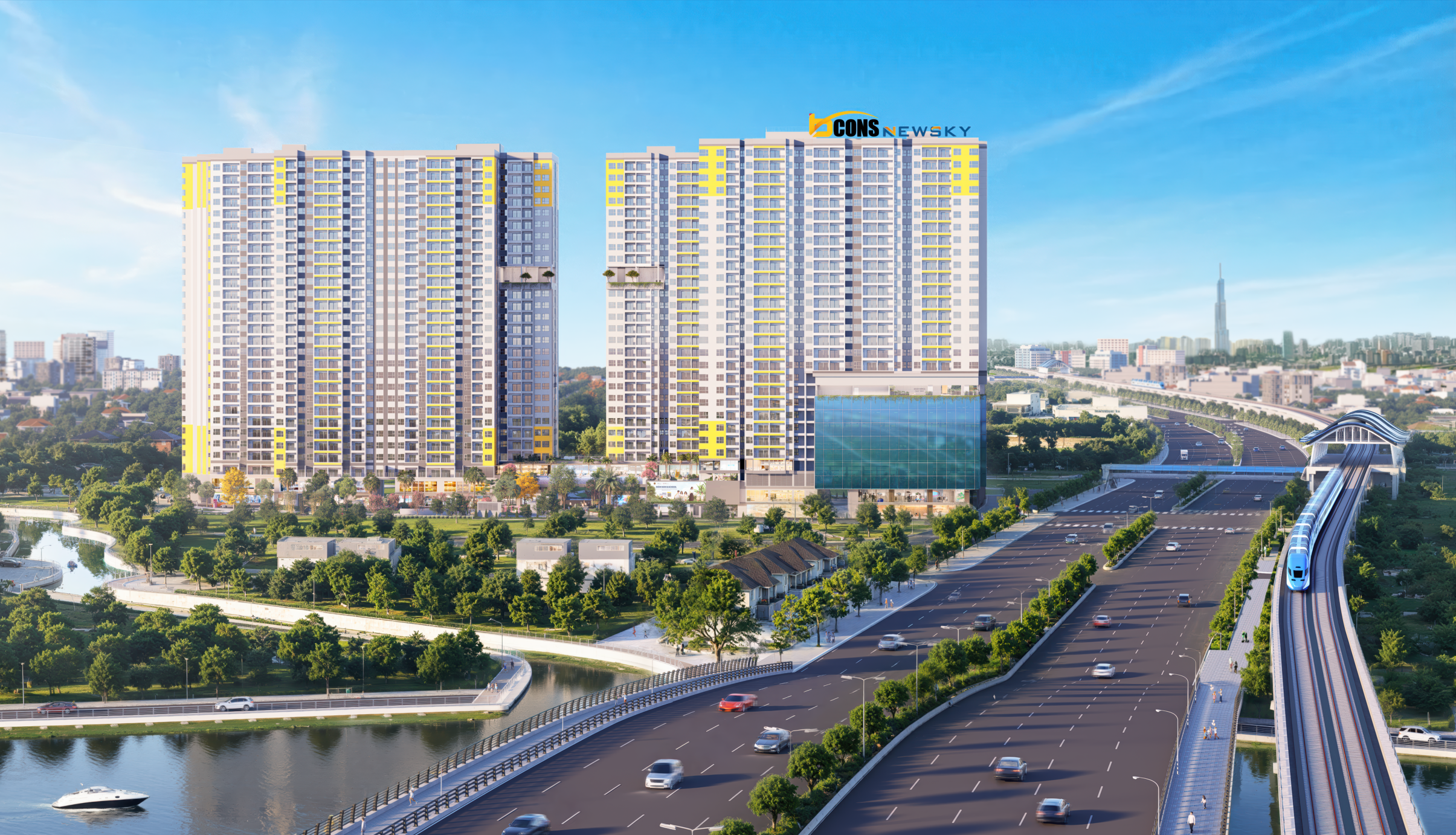Phối cảnh dự án Bcons NewSky 2026