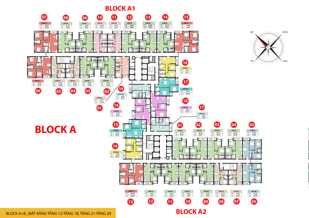 mặt bằng lock A dự án Bcons NewSky QL13