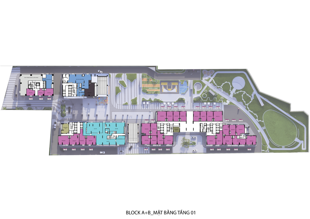 Mặt bằng tầng 1 khu dự án Bcons NewSky QL13